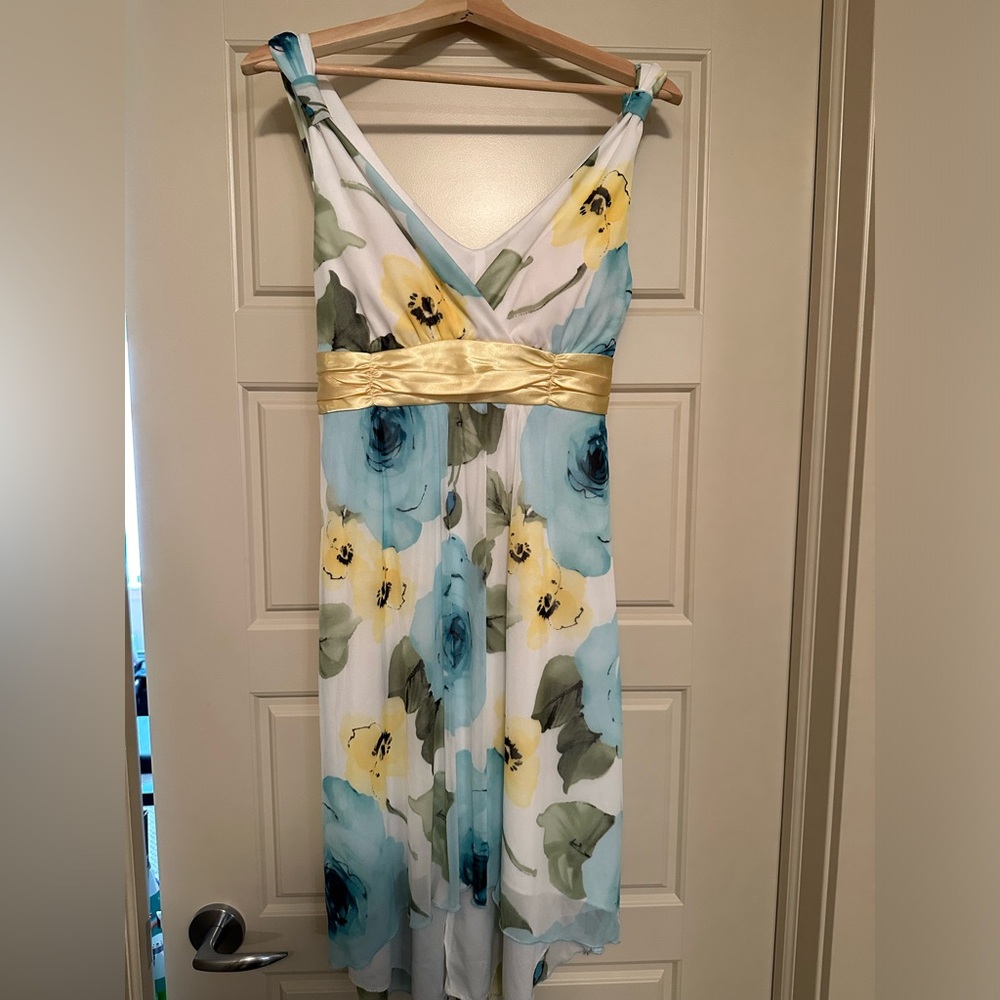 Jolie Summer Floral Dress with Ribbon Sash Size 10